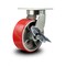 Service Caster 8 Inch Heavy Duty Red Poly on Cast Iron Caster with Brake and Swivel Lock SCC SCC-KP92S830-PUR-RS-SLB-BSL - alternate 1